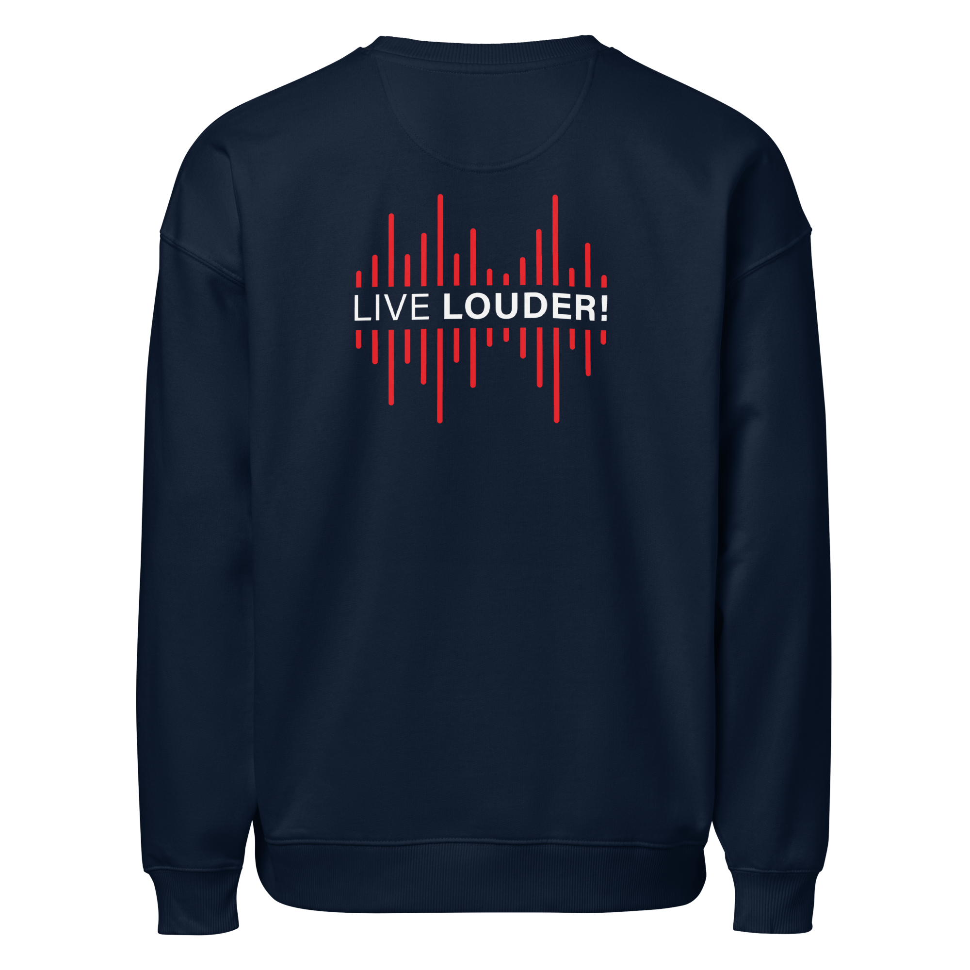 The Comfy Capisce - Oversized Live Louder! Crewneck Sweatshirt