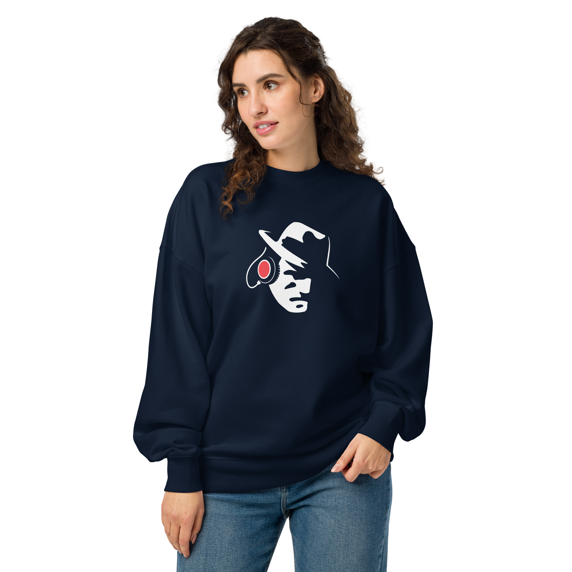 The Comfy Capisce - Oversized Live Louder! Crewneck Sweatshirt
