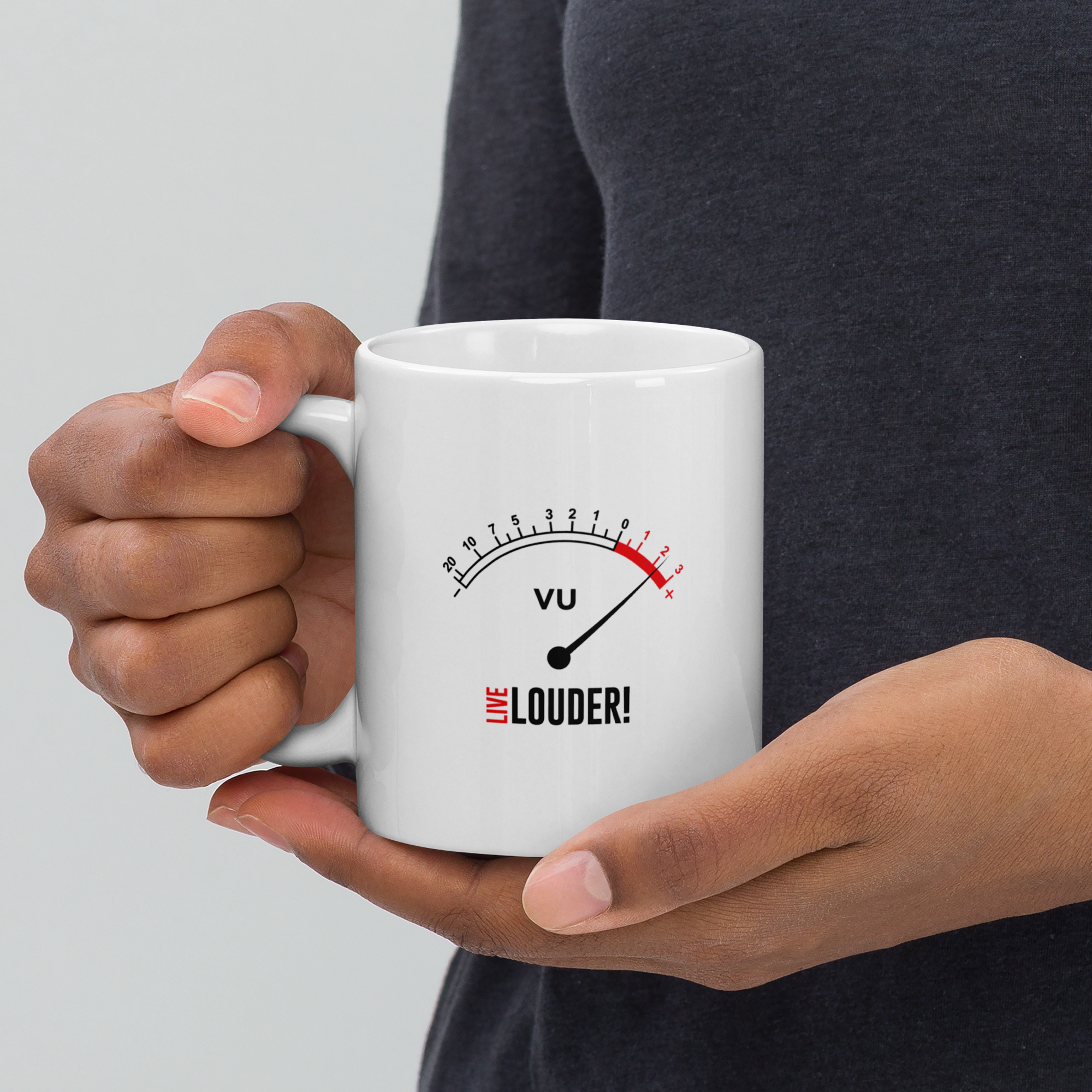 Live Louder! - White glossy mug.