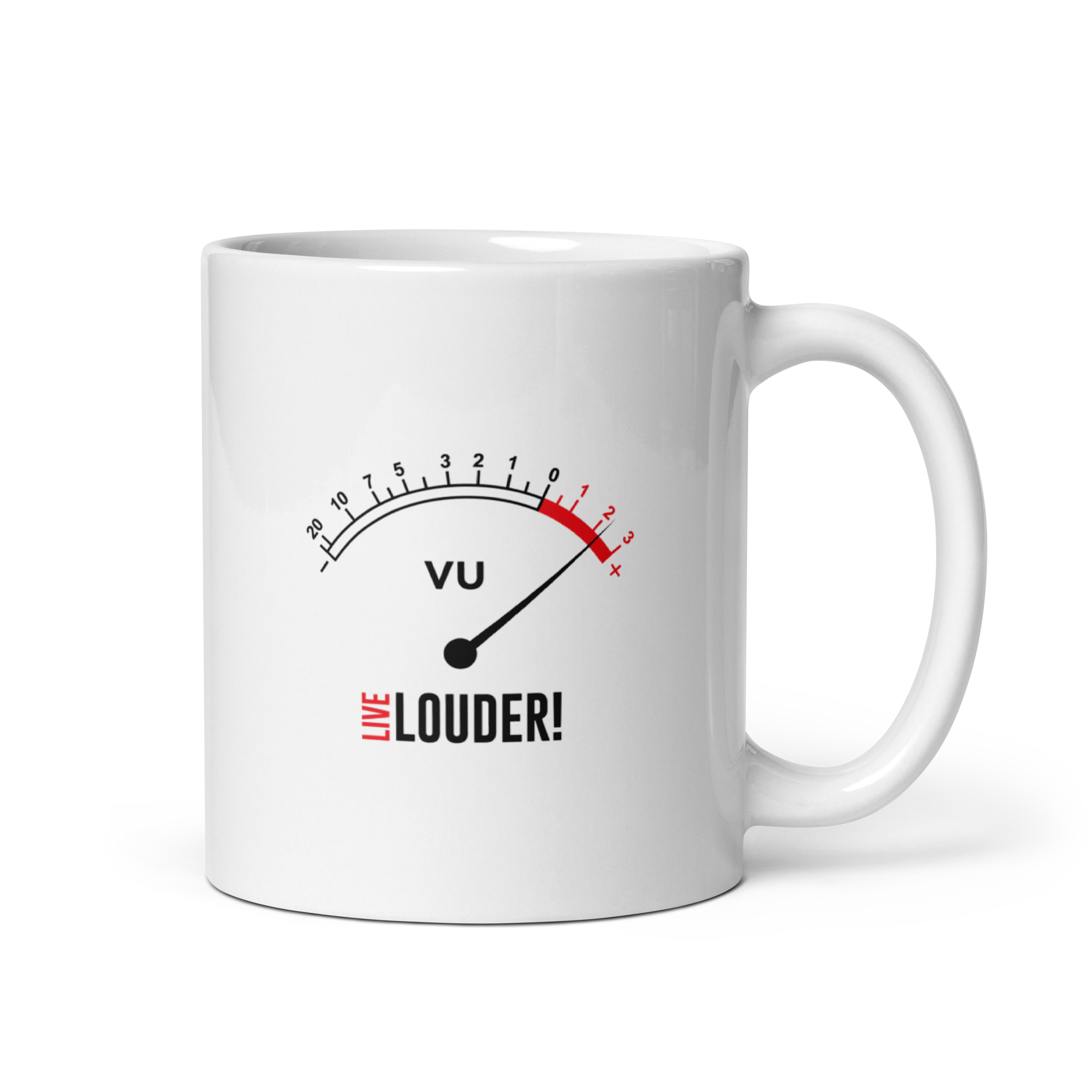 Live Louder! - White glossy mug.